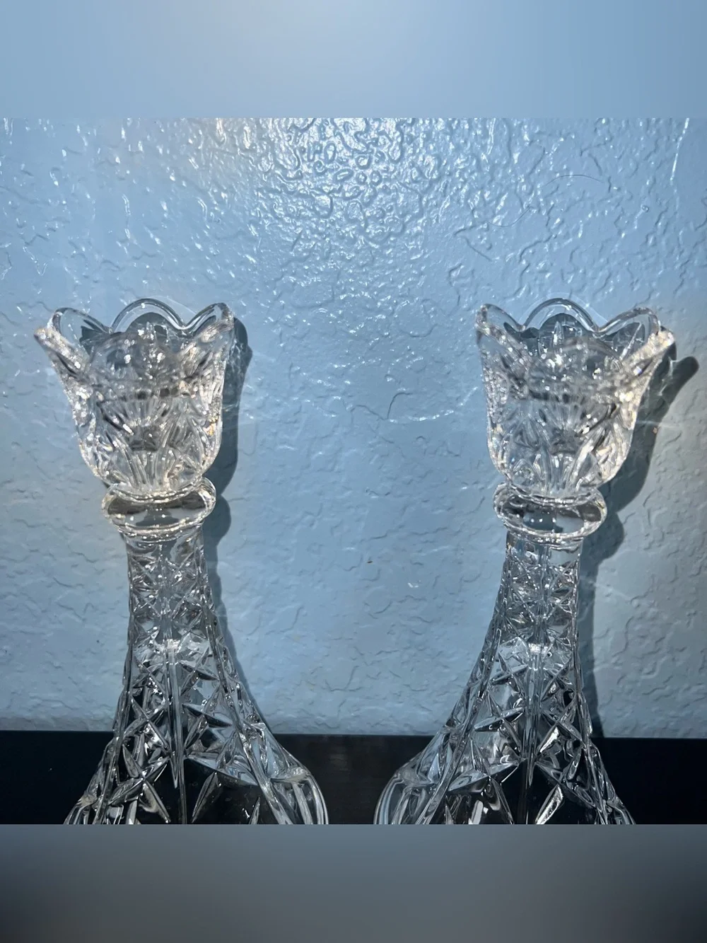 Vintage DePlomb Crystal Candlesticks